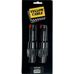 YELLOW CABLE Adaptateur speakon male jack 6,35 mm mono fem.- lot de 2
