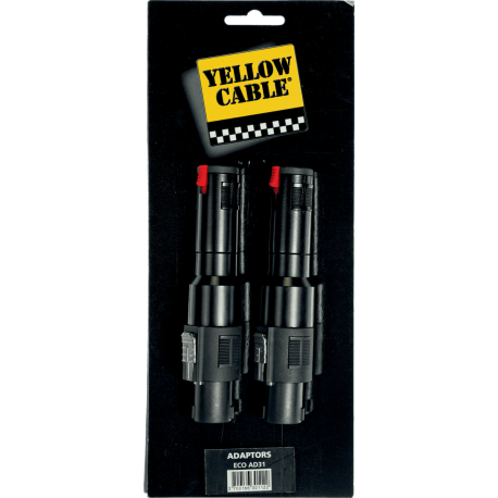 YELLOW CABLE Adaptateur speakon male jack 6,35 mm mono fem.- lot de 2