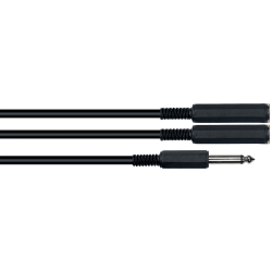YELLOW CABLE Cordon 2 jack fem. 1 jack