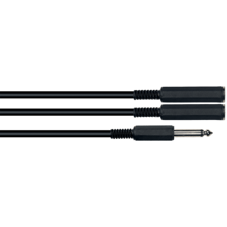YELLOW CABLE Cordon 2 jack fem. 1 jack