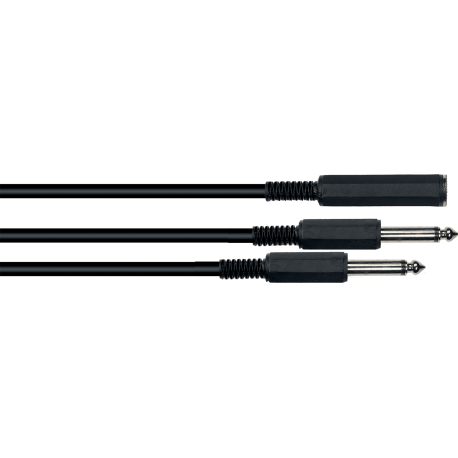 YELLOW CABLE Cordon 2 jack 1 jack fem.