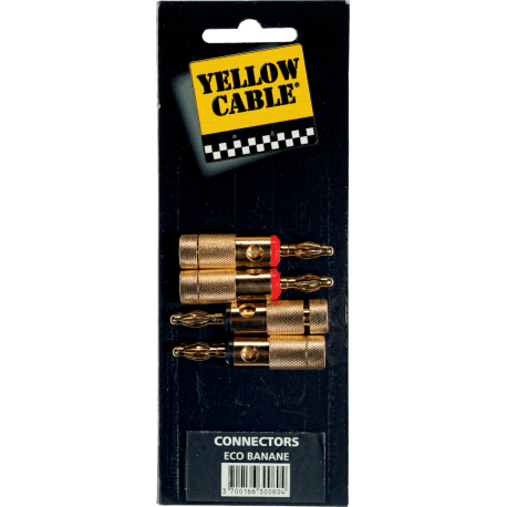 YELLOW CABLE Fiche banane - lot de 2