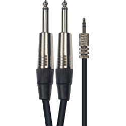 YELLOW CABLE Cordon 1 jack stéréo 3.5 mm 2 jack 3 m