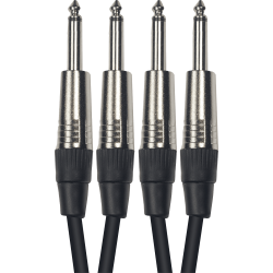 YELLOW CABLE Cordon 2 jack mono 2 jack mono 6 m