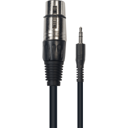 YELLOW CABLE Cordon jack stéréo 3,5 mm xlr fem. 3 m