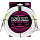 ERNIE BALL Cables instrument classic jack/jack coudé 6m blanc