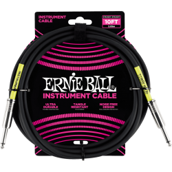 ERNIE BALL Cables instrument classic jack/jack 3m noir