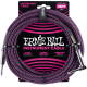 ERNIE BALL Jack/jack coudé 7,62m noir et violet