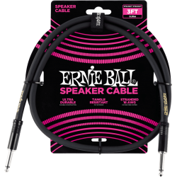 ERNIE BALL Cables haut-parleur classic jack/jack 91cm noir