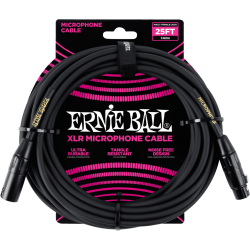 ERNIE BALL Cables microphone classic xlr mâle/xlr fem 7,62m noir