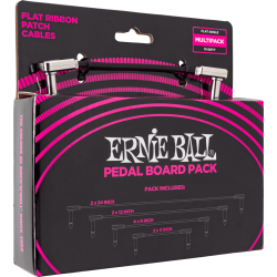 ERNIE BALL Cables instrument patch multipack - coudé fin & plat