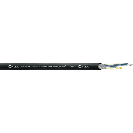 CORDIAL Bobine DMX 2 paires 0,22mm² double blindage - 100m