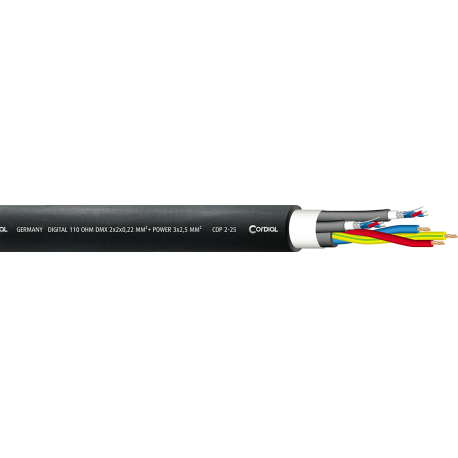 CORDIAL 2 x DMX + Power 2,5 mm² - 100m