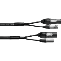CORDIAL Câble DMX XLR 3 pts + Powercon True1 - 1,5m