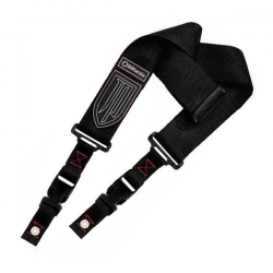 DIMARZIO DD2200JPS-BKRD J. Petrucci Signature - ClipLock Corta - noir avec coutures Roses