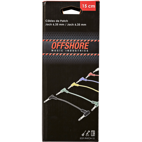 OFFSHORE Jack patch coudé 15cm - par 6