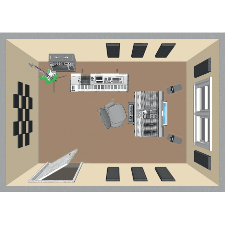 PRIMACOUSTIC Kit de traitement acoustique pour 11 m² noir