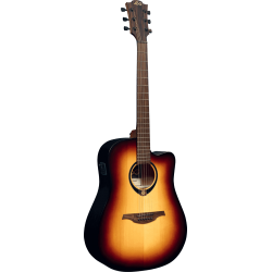 LâG Dreadnought cutaway electro brown burst