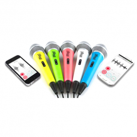 IK MULTIMEDIA iRig Voice White - Micro karaoké pour iPhone, iPad, iPod Touch & Android