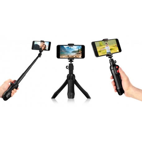 IK MULTIMEDIA iKlip Grip Pro - support multi fonctions pour iPhone & caméras avec commande Bluetooth