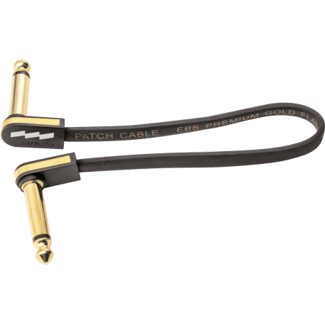 EBS Câble de patch guitare 18 cm compact or
