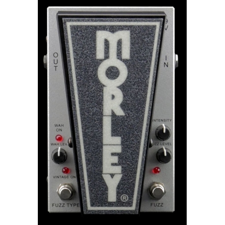 MORLEY 20/20 POWER FUZZ WAH - Pédale Wah Fuzz - grise