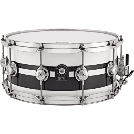 NATAL Caisse claire Café Racer 14 x 6.5" Black White Split