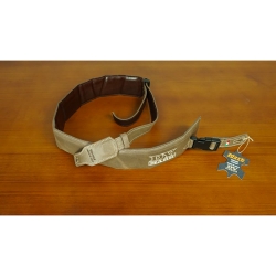 DV MARK STRAP M DV BROWN - Sangle en cuir largeur 65mm - logo DV MARK - couleur brune