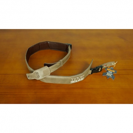 DV MARK STRAP S DV BROWN - Sangle en cuir largeur 55mm - logo DV MARK - couleur Brune