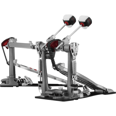 PEARL DOUBLE PEDALE GC GAUCHER CHAINE REDLINE