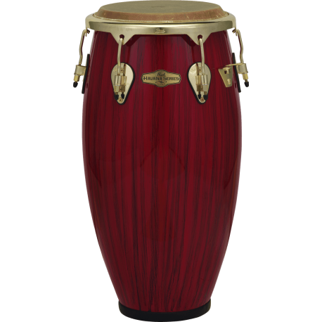 PEARL CONGA 11 3/4" BIG BELLY HAVANA RED TIGER STRIPE