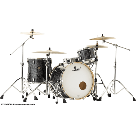 PEARL MASTER MAPLE GUM ROCK 3 FUTS BLACK DIAMOND PEARL