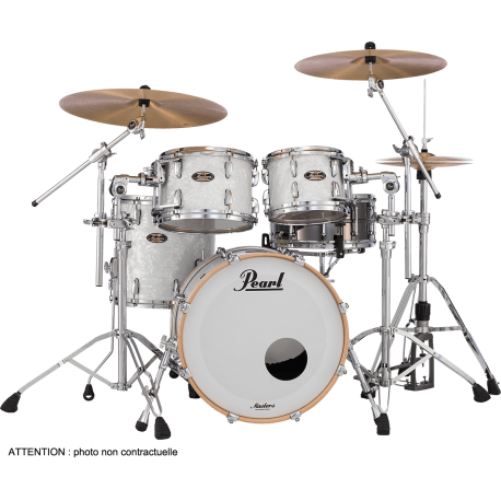 PEARL MASTER MAPLE GUM ROCK 3 FUTS MATTE WHITE MARINE