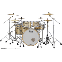 PEARL MASTER MAPLE GUM ROCK 3 FUTS PLATINIUM GOLD OYSTER