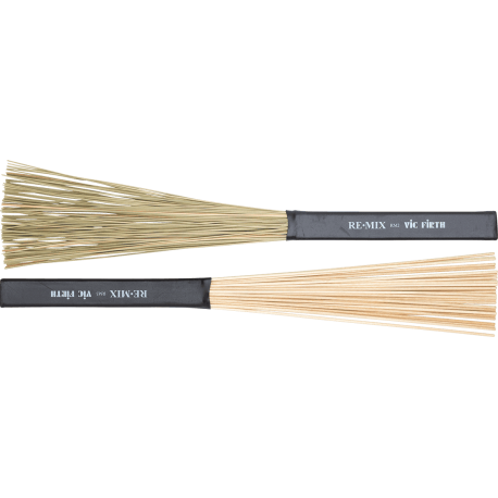 VIC FIRTH RE.MIX Brushes, 2-pair combo pack (Grass & Birch)