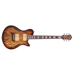 MICHAEL KELLY HYBRID SPECIAL - Guitare hybride électrique et électroacoustique - finition Spalted Burst