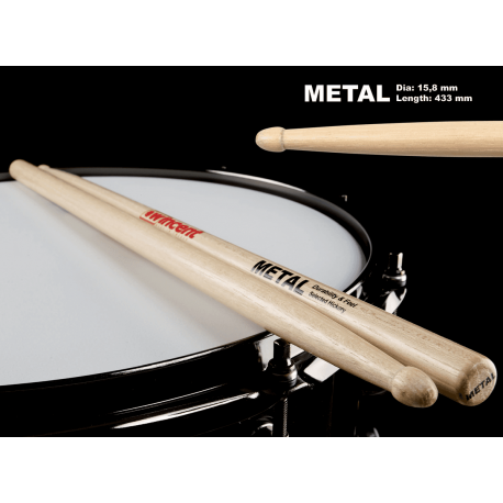 WINCENT Baguettes Hickory Métal