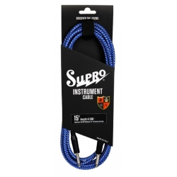 SUPRO CX-15 - Câble jack tressé 4,5m - couleur bleue