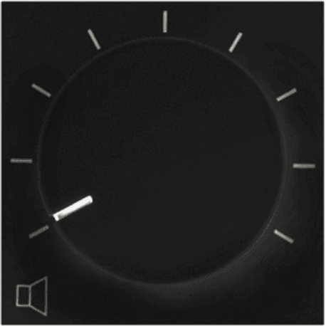 AUDAC Plastron 45x45 contrôle volume - Noir
