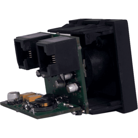 AUDAC Plastron 45x45 mic/RJ45 Noir