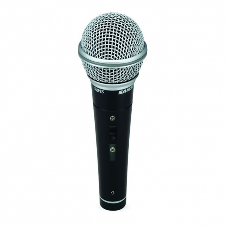 SAMSON R21S - Microphone dynamique cardioïde - interrupteur - avec pince, câble XLR-XLR et étui rigide