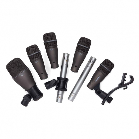 SAMSON DK707 - Pack 5 microphones dynamiques & 2 condensateur pour batterie - en étui