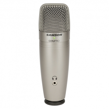 SAMSON C01U PRO - Microphone à condensateur USB hypercardioide - gris - avec support table et câble USB