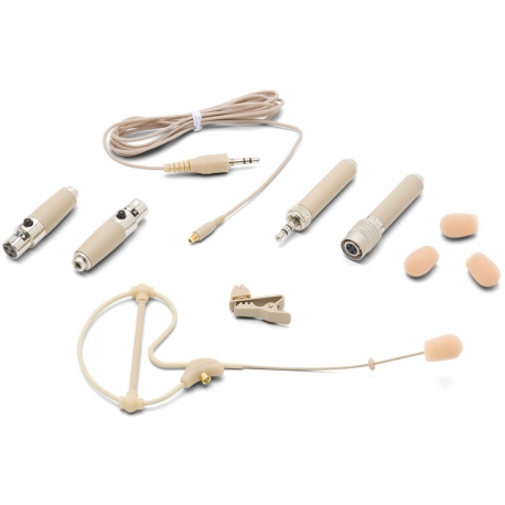 SAMSON SE10T - Microphone oreilette à condensateur omnidirectionnel - beige - avec accessoires et étui