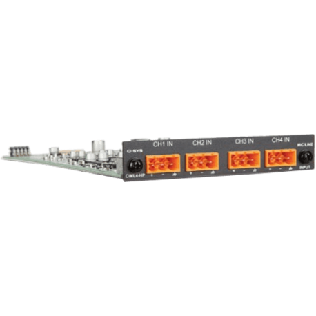 QSC SYSTEMS Carte I/O QSys 4x IN mic/ligne hte perf.