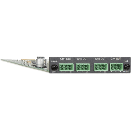 QSC SYSTEMS Carte I/O Q-Sys 4x OUT ligne