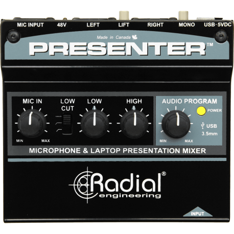 RADIAL ENGINEERING Mélangeur pour présentation audio Presenter