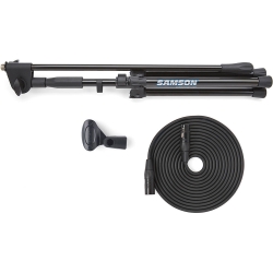 SAMSON MK10 - Pied de microphone perche - trépied - noir - livré avec pince micro et câble 6m