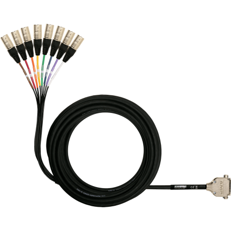 SHURE MULTI DB25- 8 XLRM - 7.60M