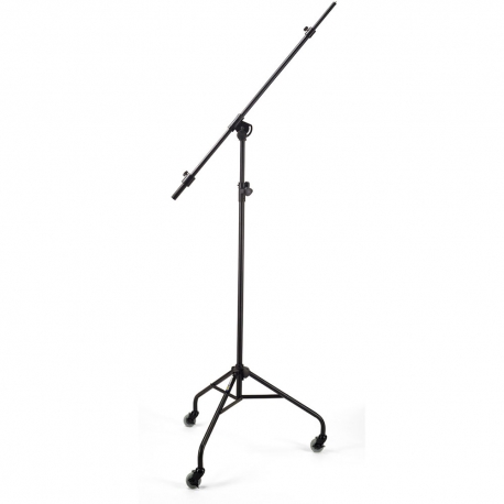 SAMSON SB100 - Pied de microphone perche de studio - télescopique - trépied sur roues avec verrouillage - noir